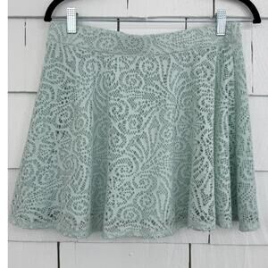 Aeropostale Women's Large Crochet Overlay Mini Skirt Flowy Dainty Spring Cottage